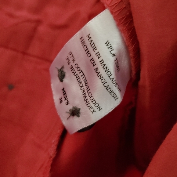 NWT Tricots St Raphael Chino Shorts color: Washed Red Size 38W - Picture 8 of 8